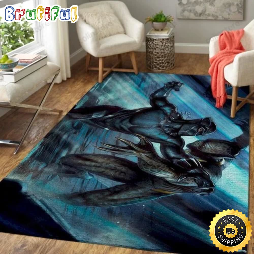 Black_Panther_Vs_Erik_Killmonger_Marvels_Movies_Art_Printing_Marvel_Christmas_Rug