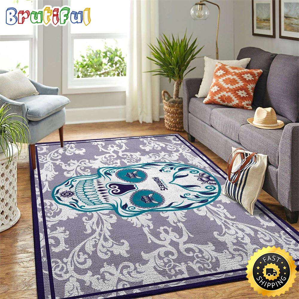Charlotte_Hornets_Nba_Area_Rug_Skull_Flower_Style_Living_Room_Carpet_1_n5qeqt
